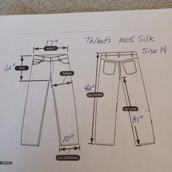 Talbots Womens Coral Pink 100% Pure Silk 2 Piece Pant Suit Blazer Set Size 14 - Picture 7 of 10